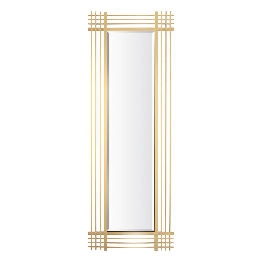 Mirror Pierce Rectangular Brushed Brass Finish