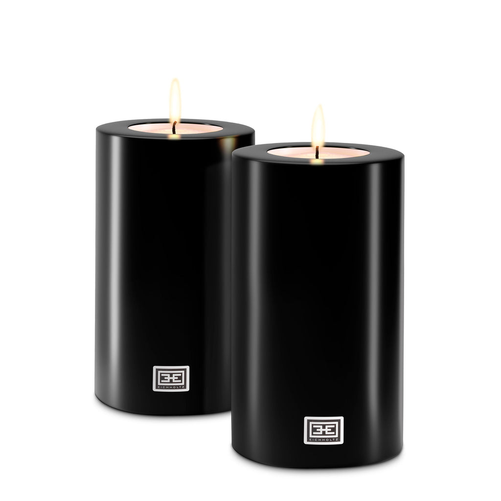 Artificial Candle 10 X H. 18 CM Black Set of 2