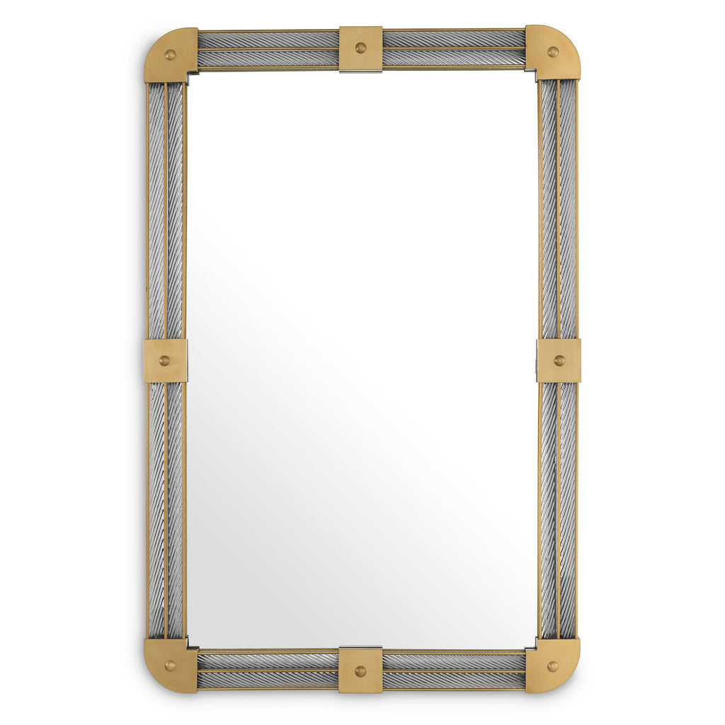 Mirror Heracles Antique Brass Finish