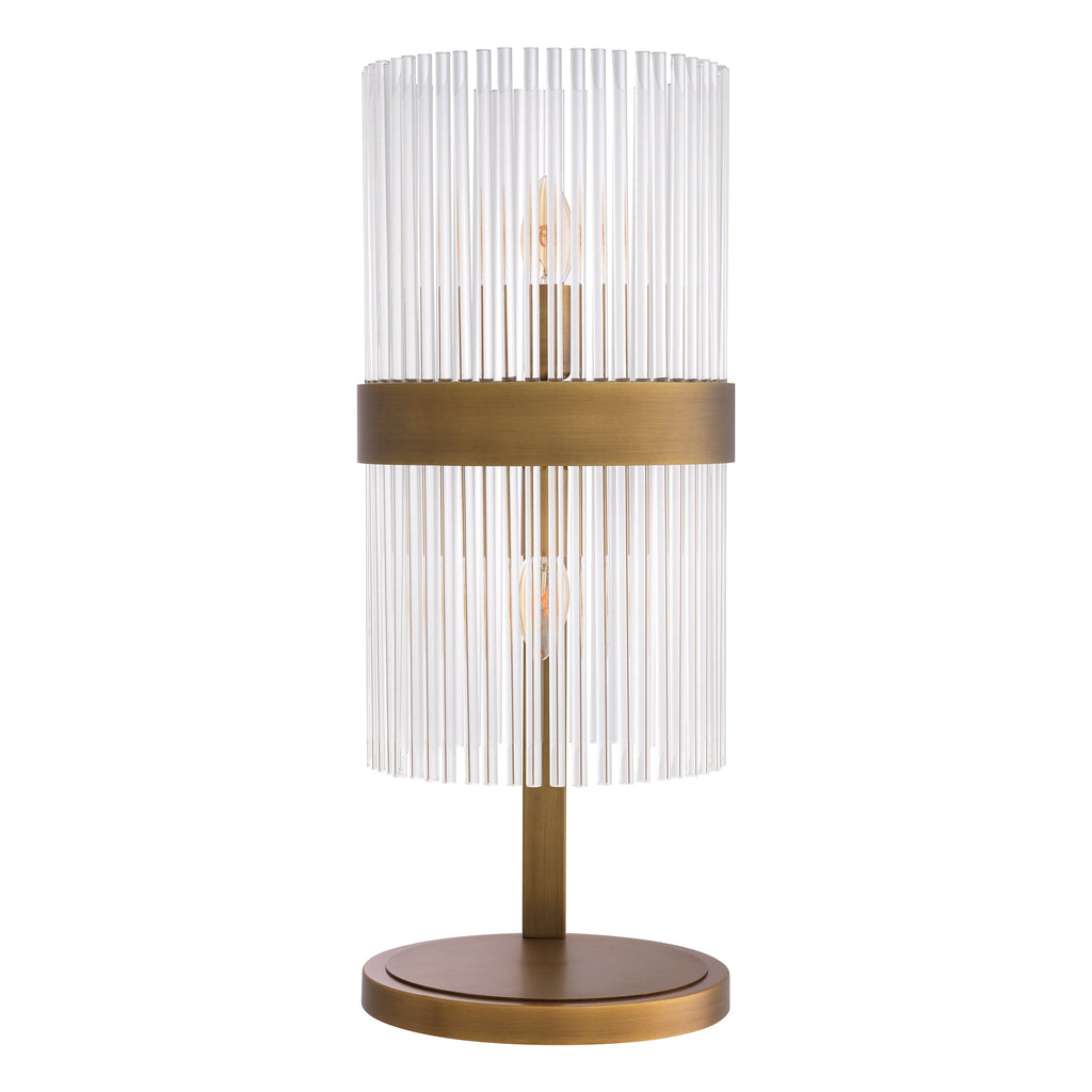 Table Lamp Carnero Antique Brass Finish UL