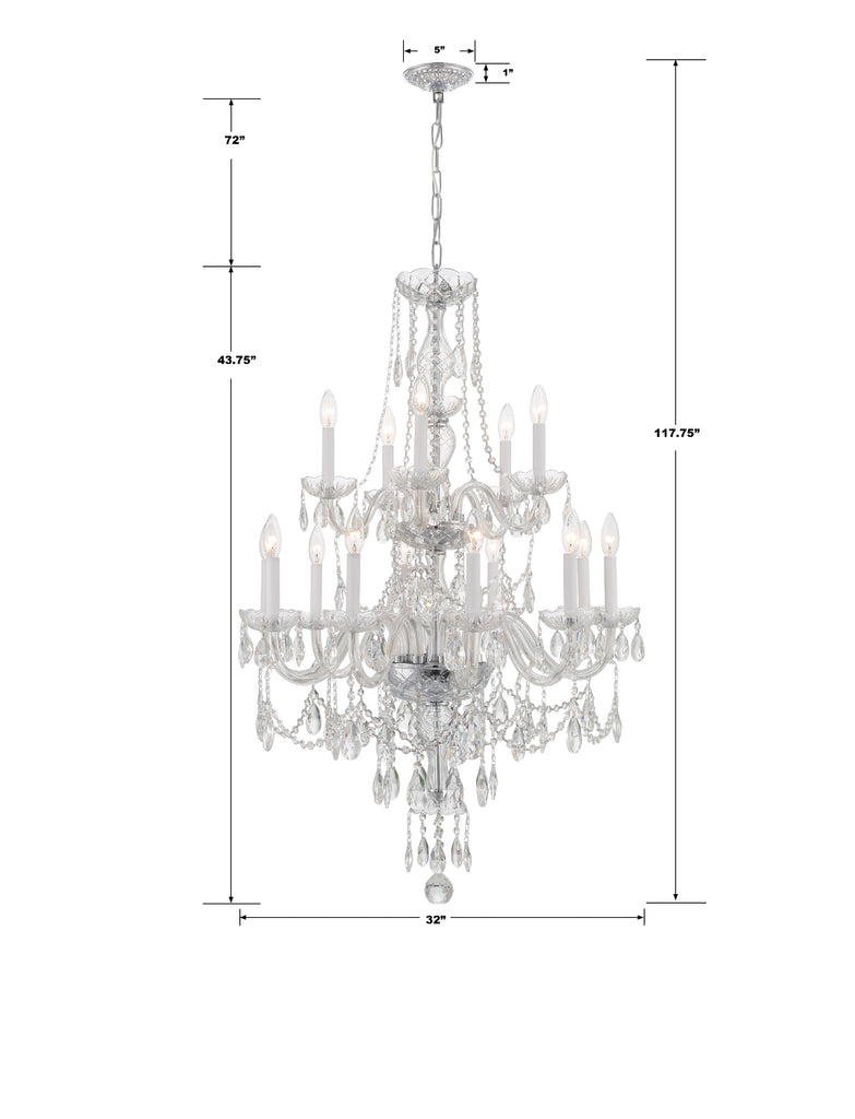 Traditional Crystal 15 Light Chandelier