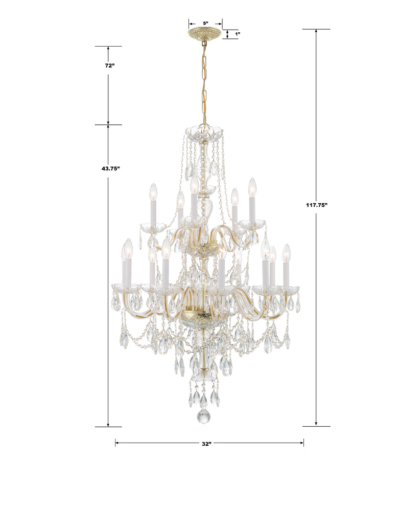 Traditional Crystal 15 Light Chandelier