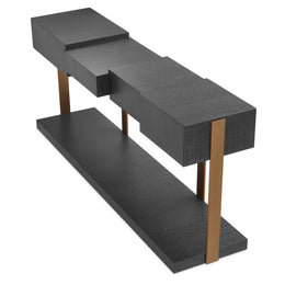 Console Table Nerone Charcoal Grey Oak Veneer