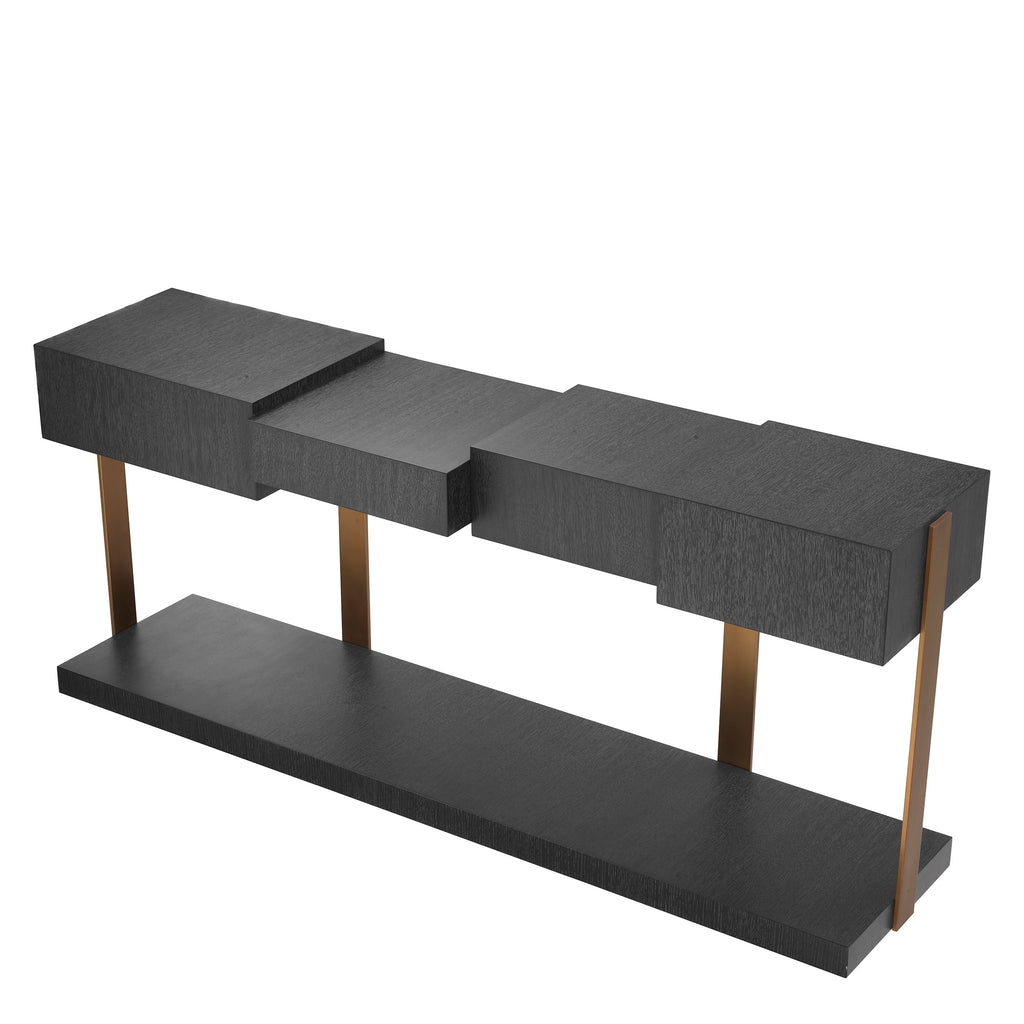 Console Table Nerone Charcoal Grey Oak Veneer