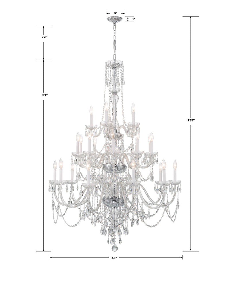 Traditional Crystal 25 Light Chandelier