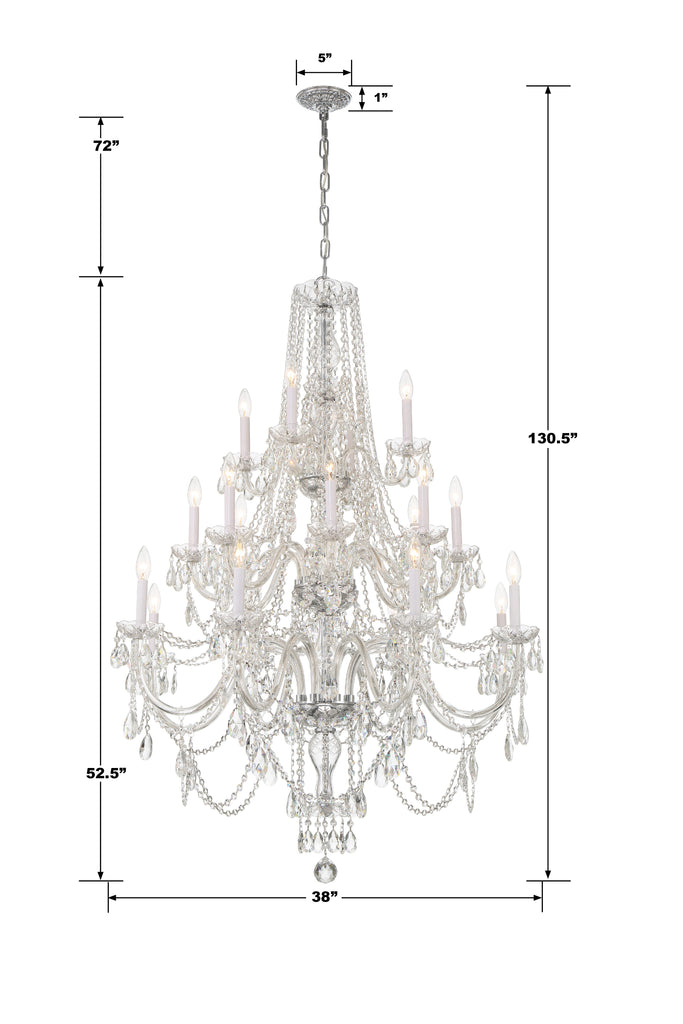 Traditional Crystal 20 Light Chandelier