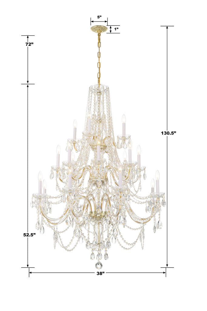 Traditional Crystal 20 Light Chandelier