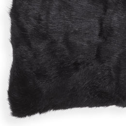 Scatter Cushion Alaska Faux Fur Black Square