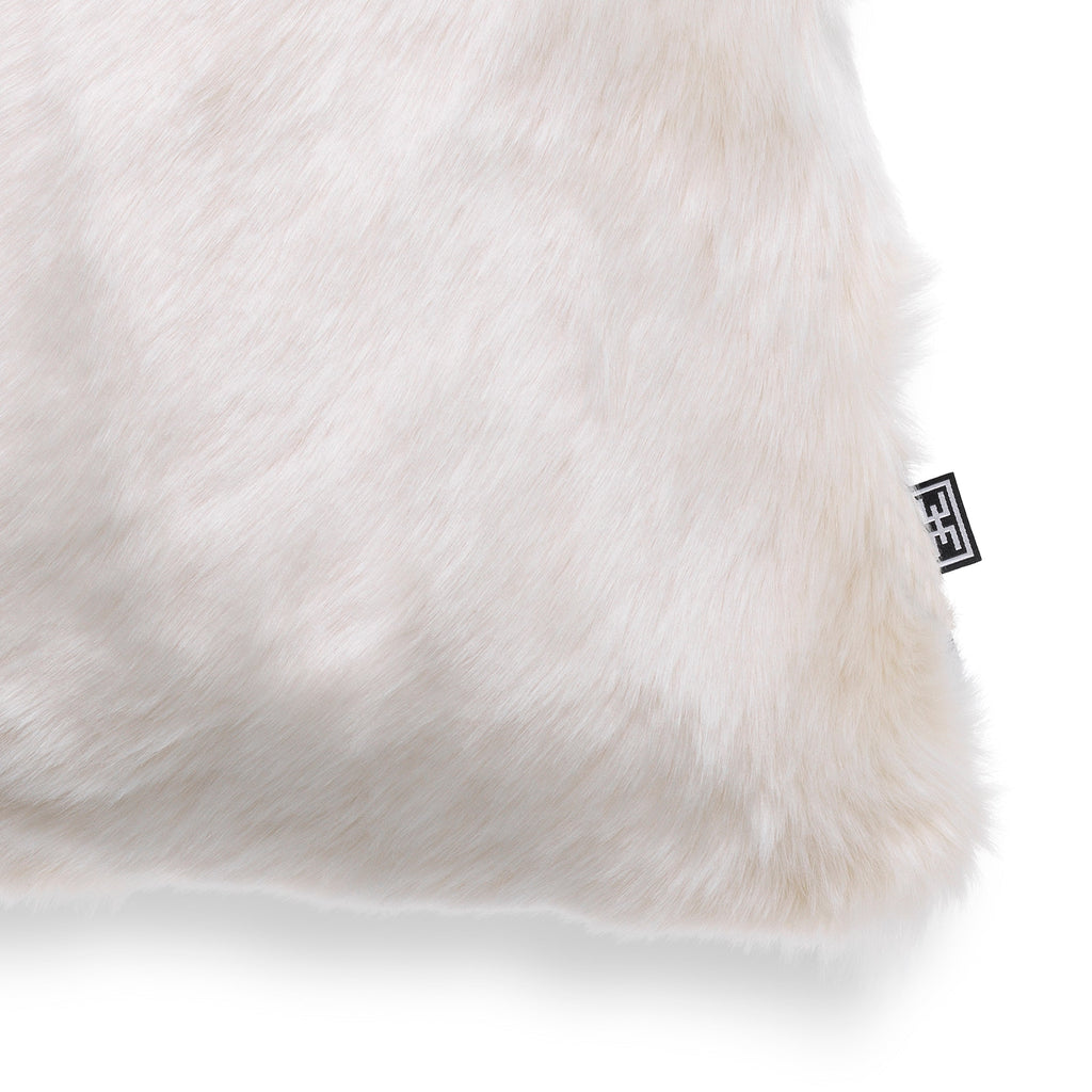 Scatter Cushion Alaska Faux Fur Snow Square