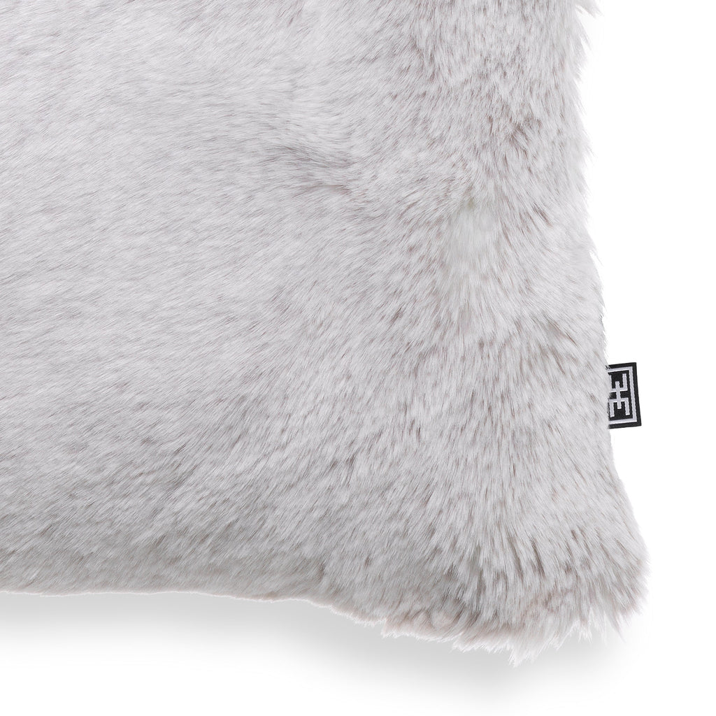 Scatter Cushion Alaska Faux Fur Light Grey Square