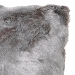 Scatter Cushion Alaska Faux Fur Grey Square