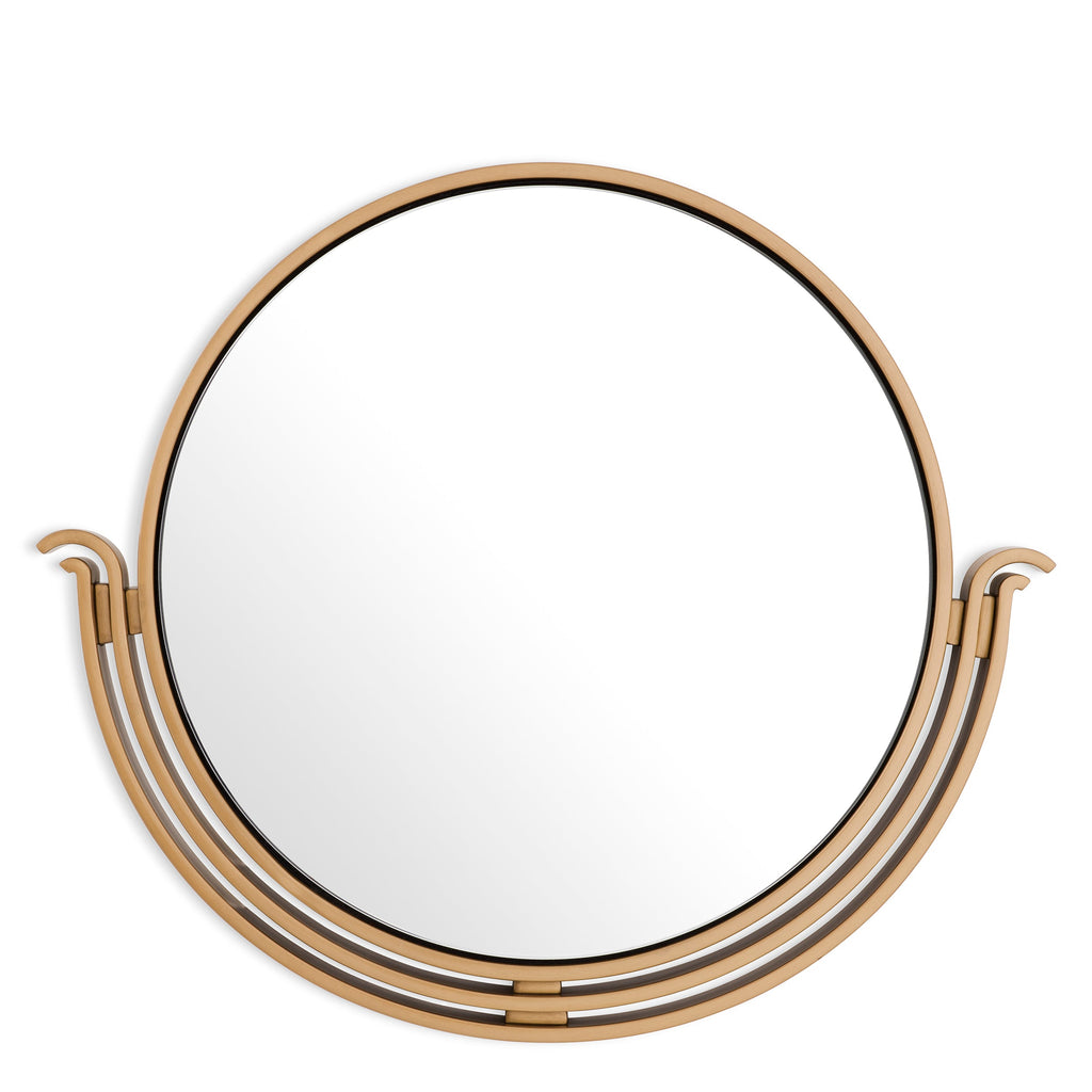 Mirror Tombo Antique Brass Finish