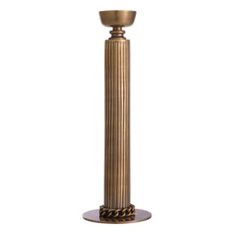 Candle Holder Le Dome Vintage Brass Finish