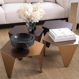 Side Table Metro Chic Brushed Brass Finish