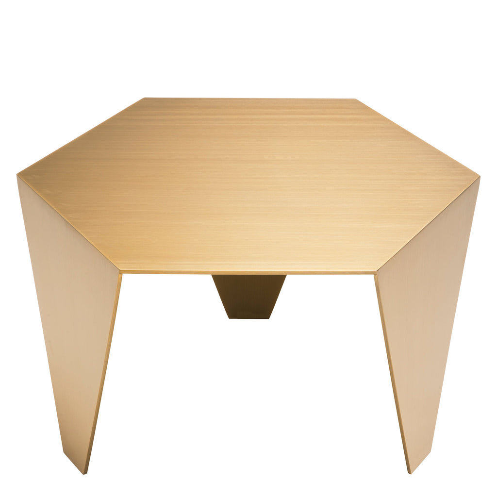 Side Table Metro Chic Brushed Brass Finish