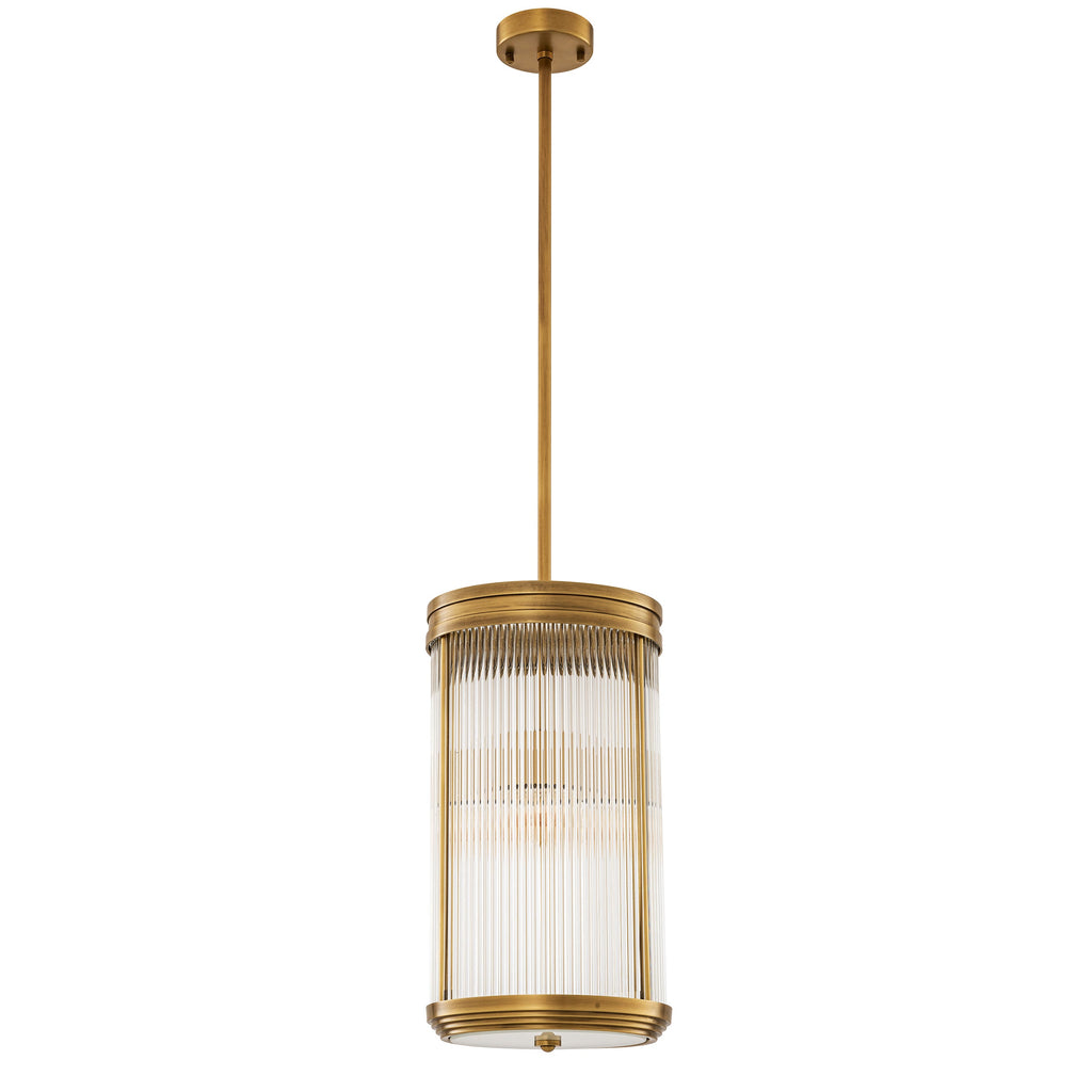 Pendant Rousseau L Antique Brass Finish UL