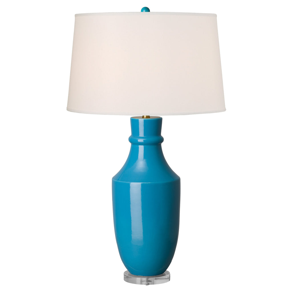Bella Decanter Vase Lamp , Turquoise 38"H