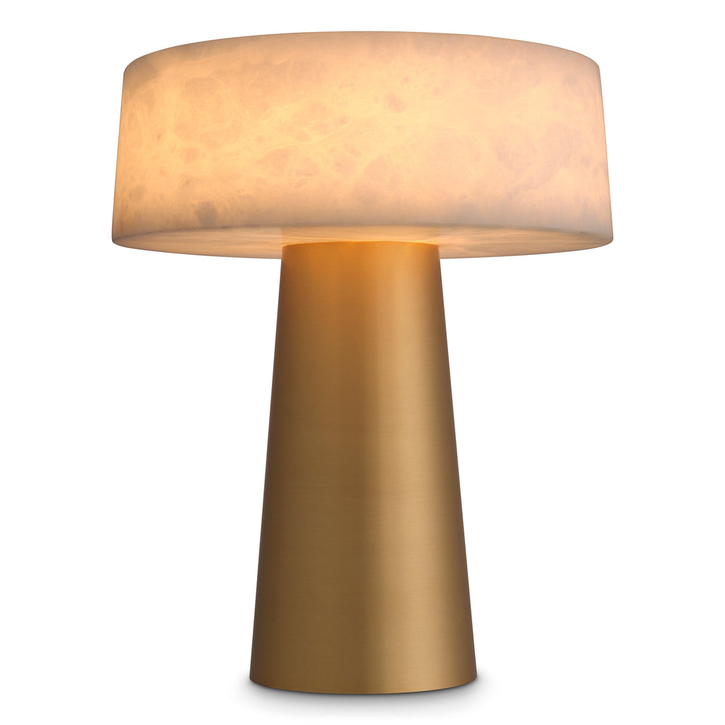 Table Lamp Cinco Antique Brass Finish UL