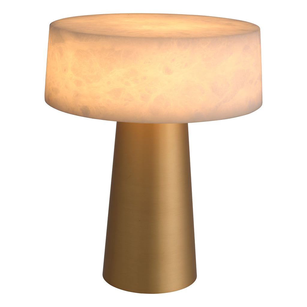 Table Lamp Cinco Antique Brass Finish UL