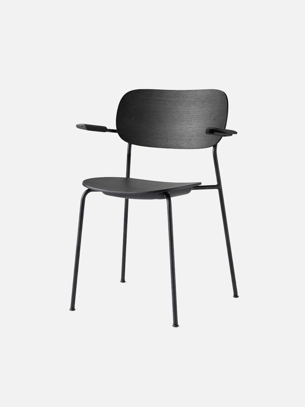 Co Chair, Dining, with Armrest - Black Oak