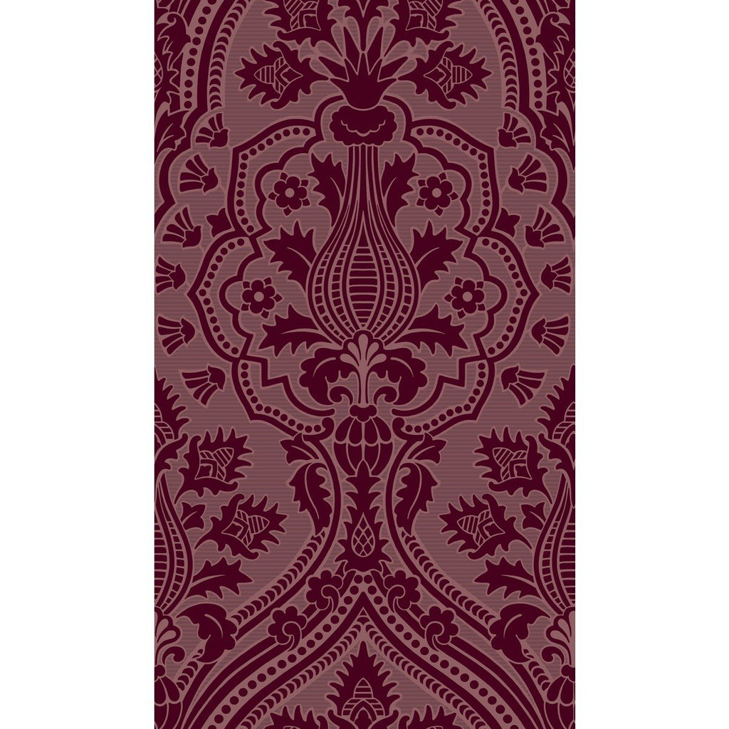 Pugin Palace Flock - Claret