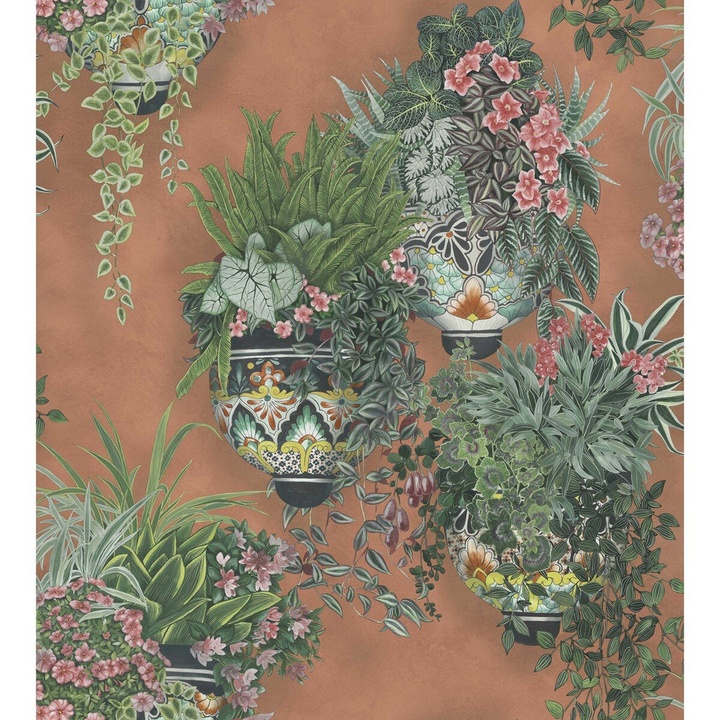 Talavera - Rose & Spring Green On Terracotta