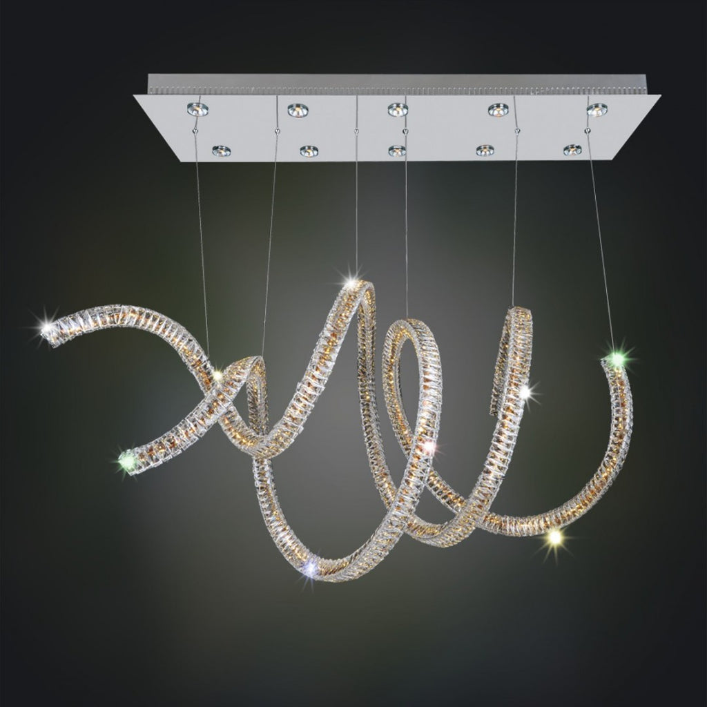 Ravina 10 Light + LED Convertible Pendant-Flush Mount