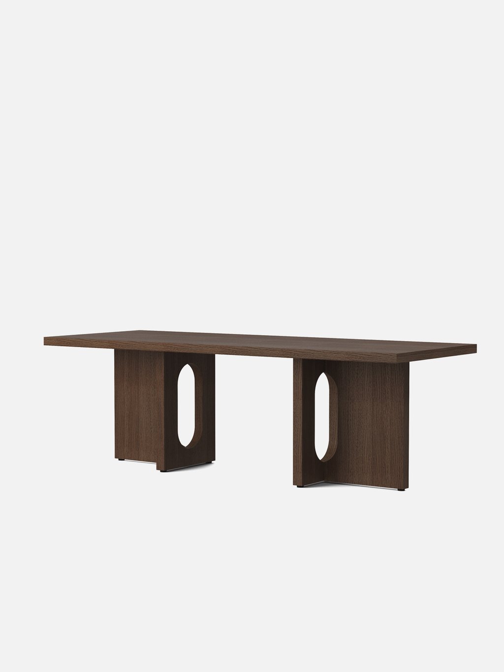 Androgyne Lounge Table, 47x18 in, Dark Stained Oak/Dark Stained Oak