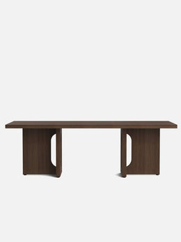 Androgyne Lounge Table, 47x18 in, Dark Stained Oak/Dark Stained Oak