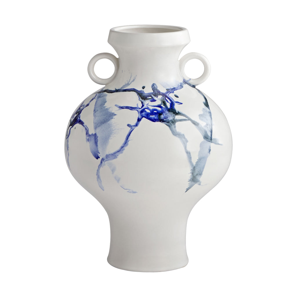 Nola Vase Designed by Seth Vaughn - White, Blue, Black – Short