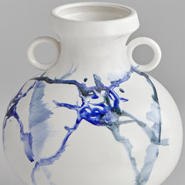 Nola Vase Designed by Seth Vaughn - White, Blue, Black – Short