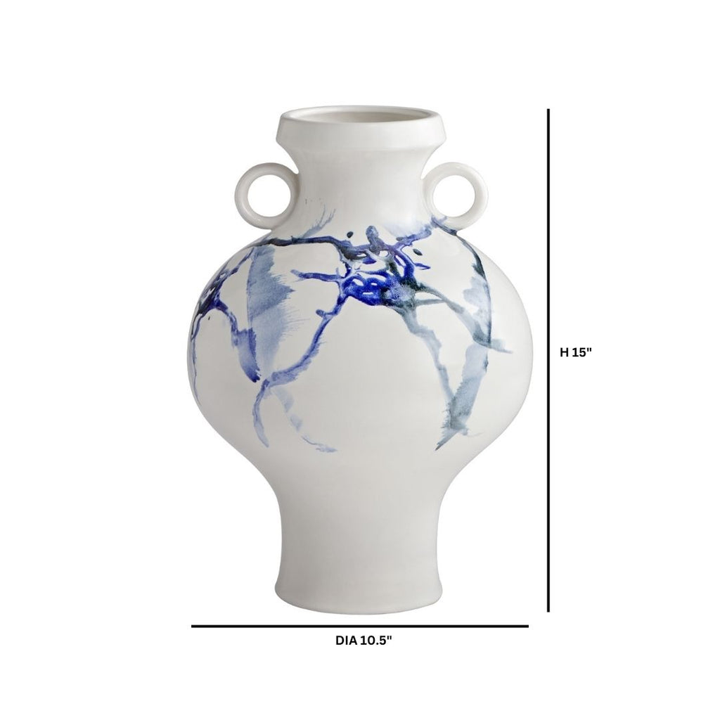 Nola Vase Designed by Seth Vaughn - White, Blue, Black – Short