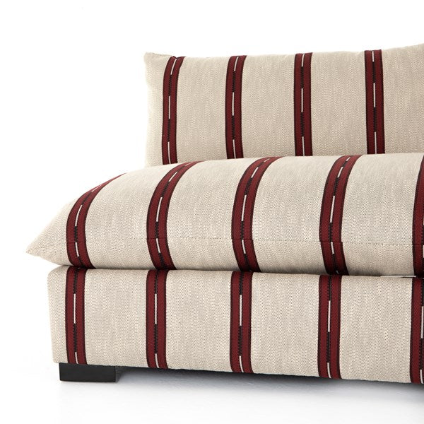 Grant Armless Sofa-Zella Garnet