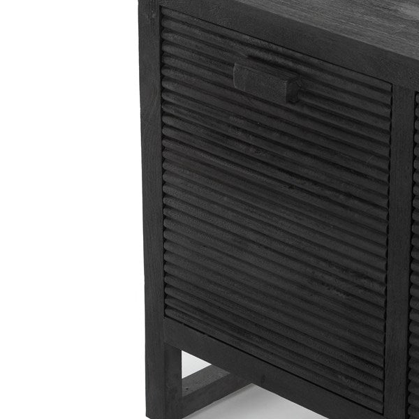 Lorne Media Console-Dark Reeded Totem