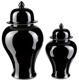 Imperial Black Medium Ginger Jar