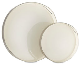 Riya White Tray Set of 2