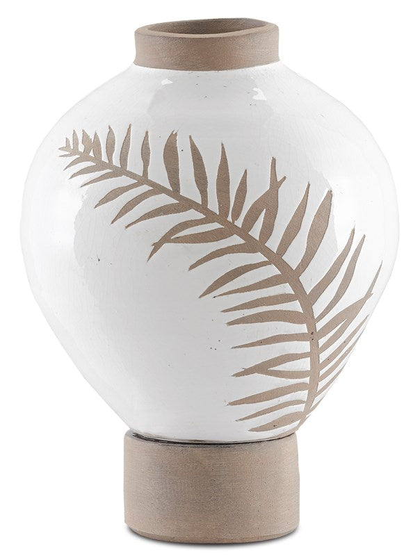 Fern Small White Vase