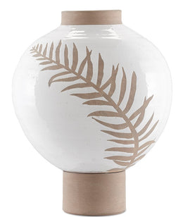 Fern Large White Vase