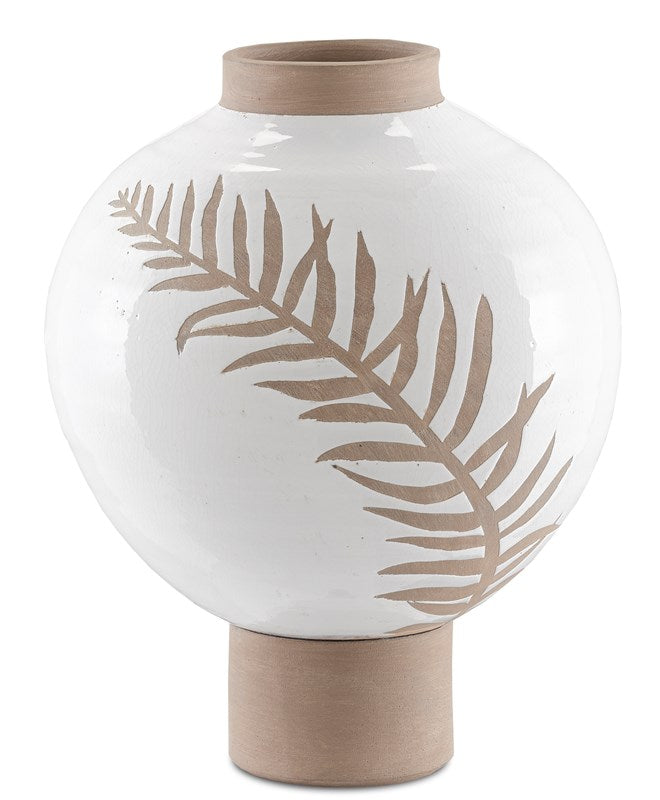 Fern Large White Vase