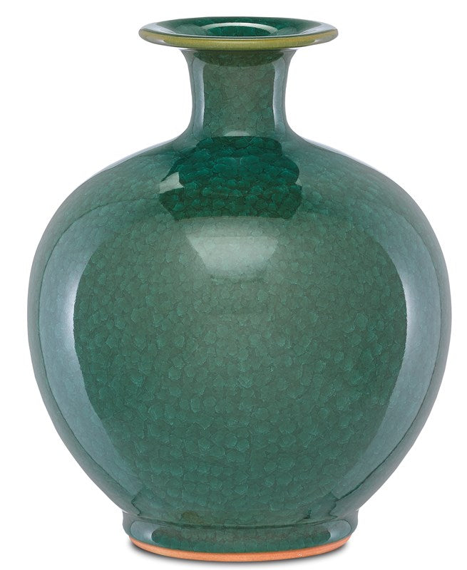 Kara Large Crystalized Green Vase