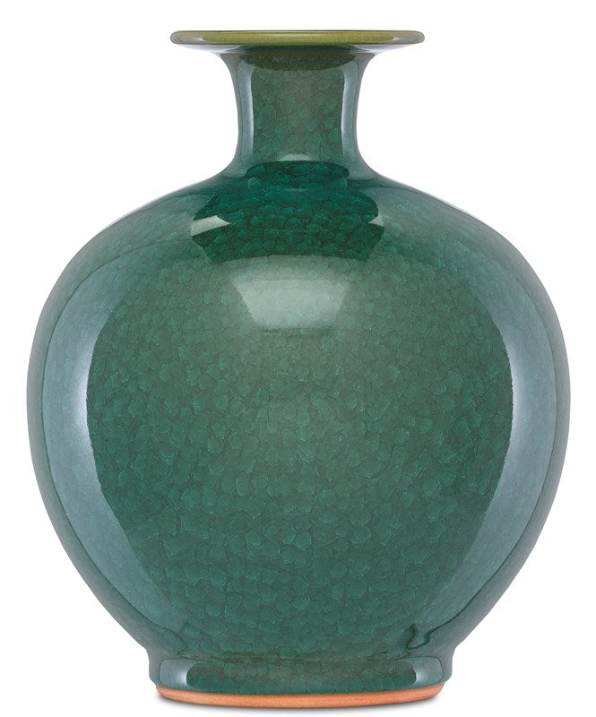 Kara Large Crystalized Green Vase