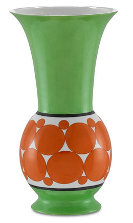 De Luca Green and Orange Vase