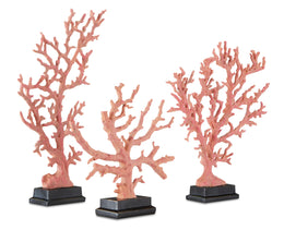 Red Coral Branches Large, Set of 3