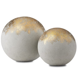 Gray and Gold Medium Sphere