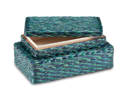 Glimmer Blue & Green Box, Set of 2