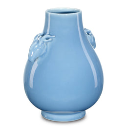 Sky Blue Deer Handles Vase