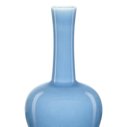 Sky Blue Straight Neck Vase