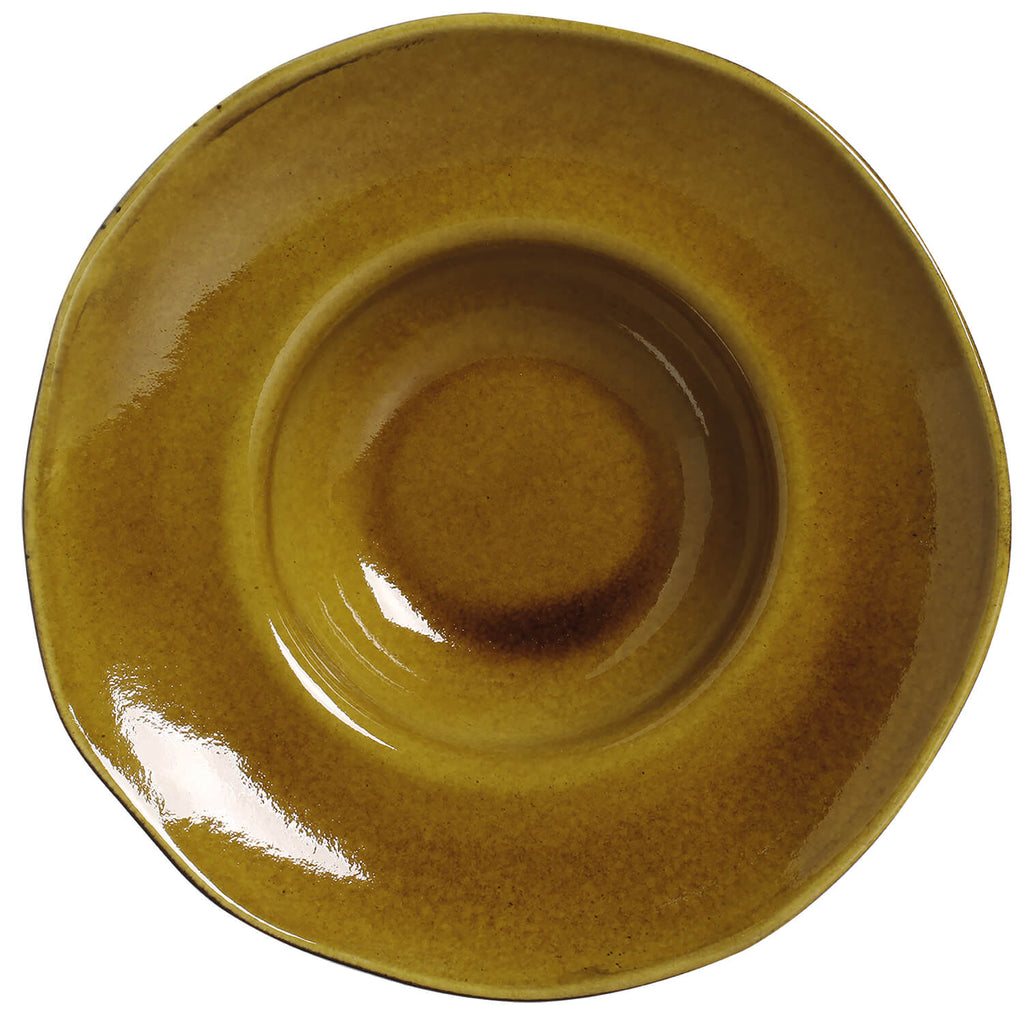 Amber Deep Rim Plates, Set of 4