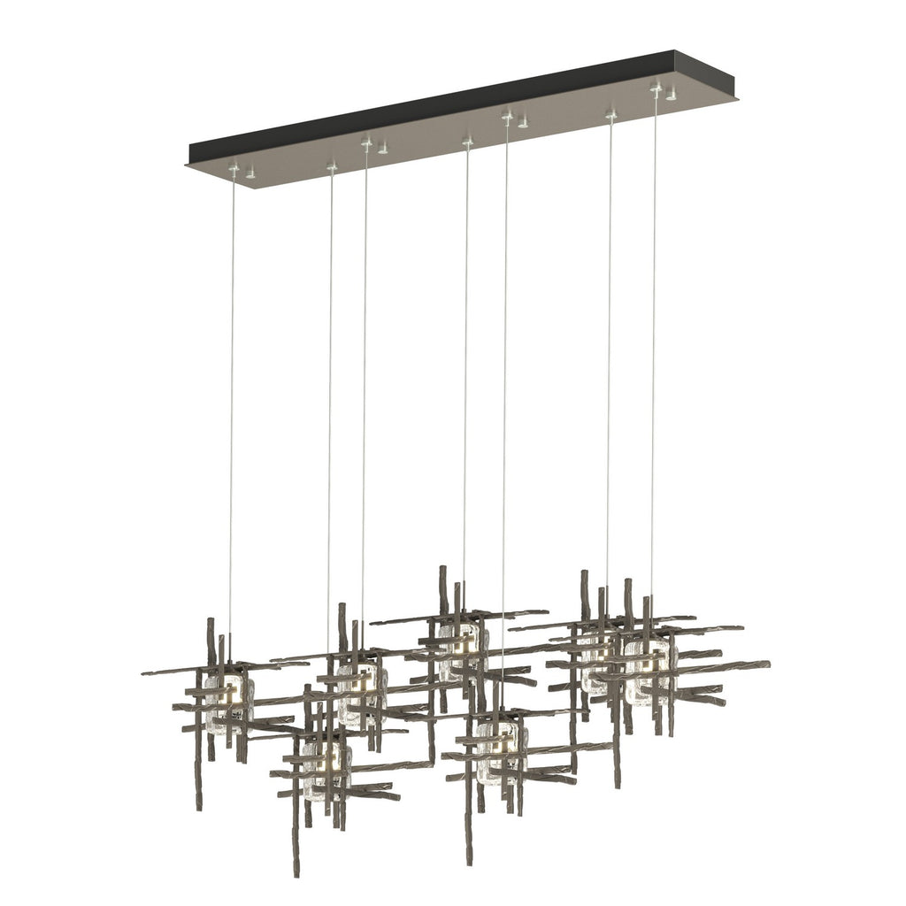 Tura 7-Light Seeded Glass Pendant