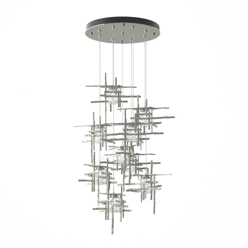 Tura 9-Light Seeded Glass Pendant